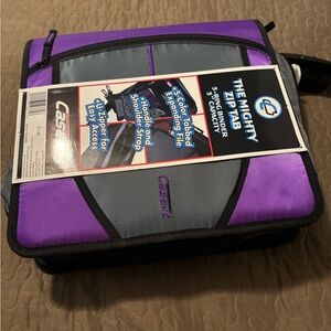 Case-It The Mighty Zipper Tab 3-Ring Binder - Purple and Gray